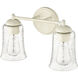 Abilene 2 Light 15 inch Cottage White Vanity Light Wall Light